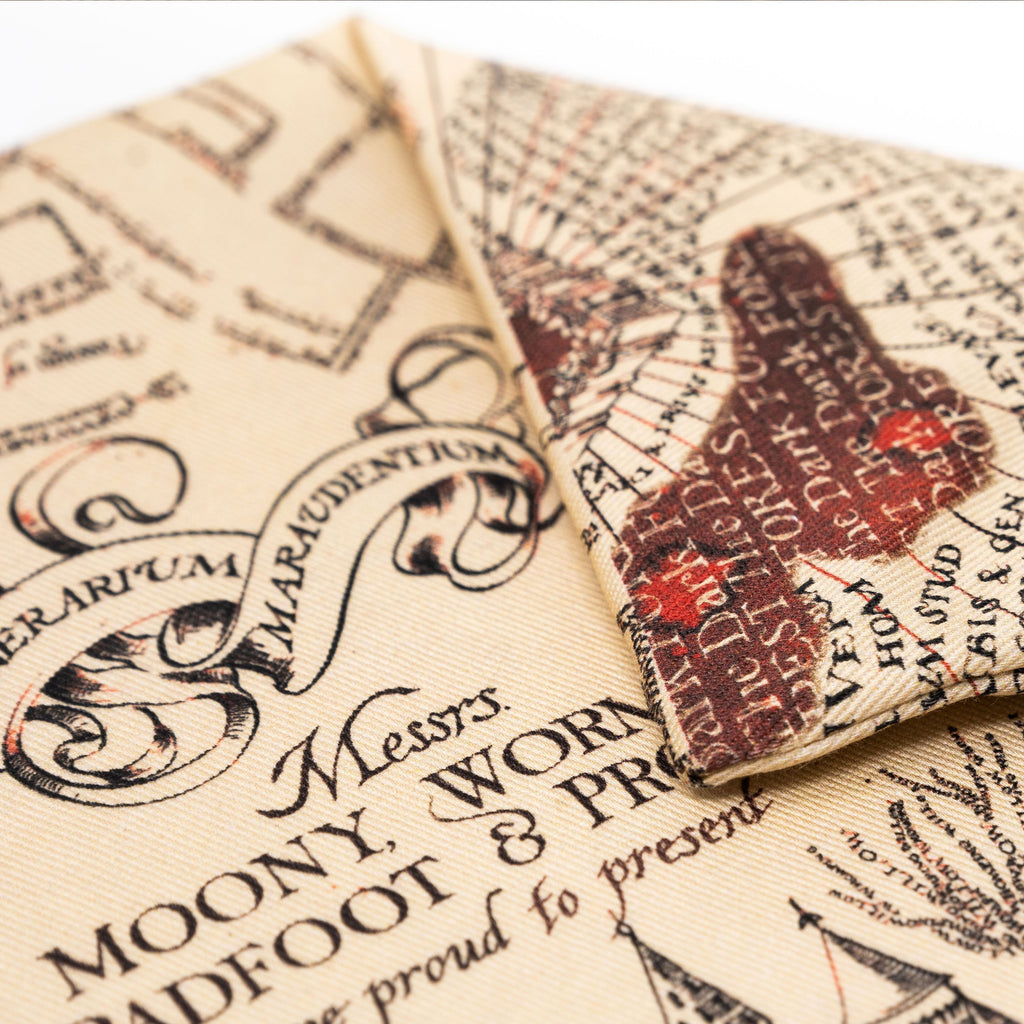 Funda de cojín 100% algodón con diseño del Mapa del Merodeador - MinaLima-Harry Potter