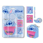 Set Papelería Mini Mochila Llavero + Accesorios Stitch