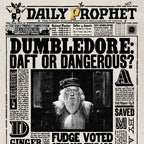 Tarjeta de felicitación lenticular - Dumbledore ¿Ridículo o peligroso? Minalima-Harry Potter