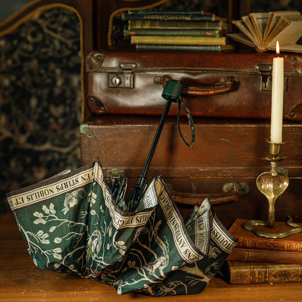 Paraguas de tapiz MinaLima negro - Harry Potter