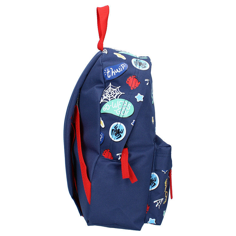 Mochila Infantil Con Bolsillo Spidey Web-Out!