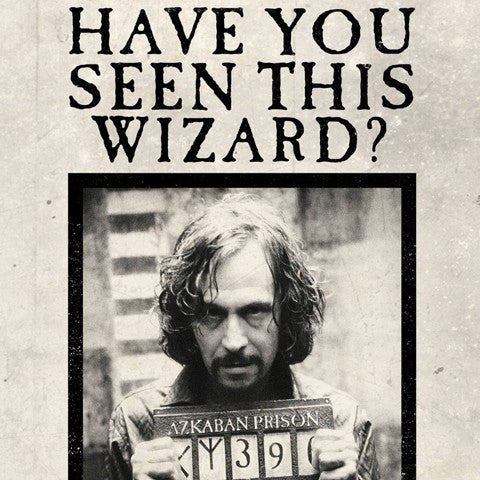 Tarjeta de felicitación lenticular Sirius Black. Minalima-Harry Potter