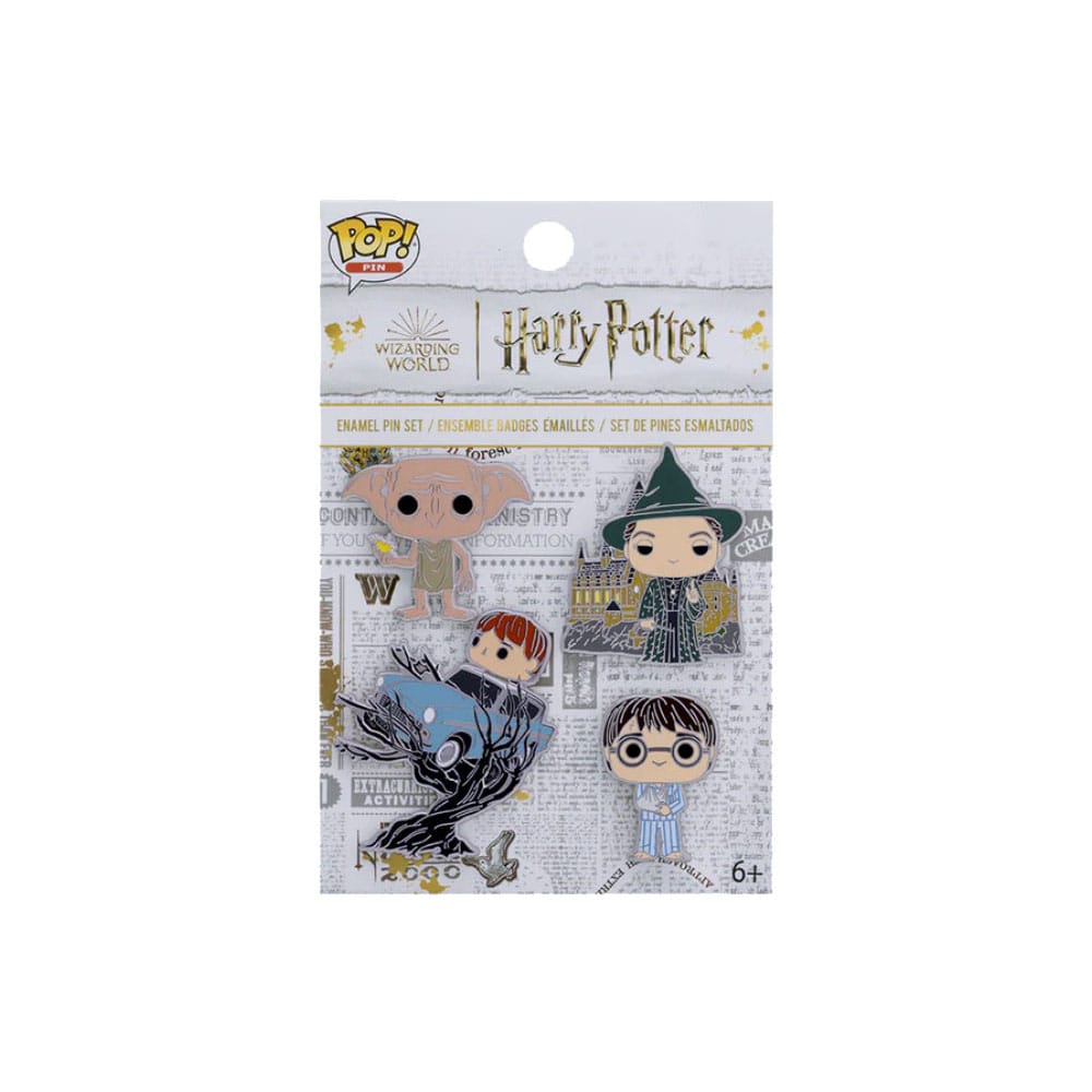 Harry Potter POP! Pin Set de 4 Chapas esmaltadas HP Anniversary Chamber of Secrets 4 cm