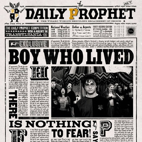 Tarjeta de felicitación lenticular - El niño que sobrevivió. Minalima-Harry Potter
