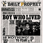 Tarjeta de felicitación lenticular - El niño que sobrevivió. Minalima-Harry Potter