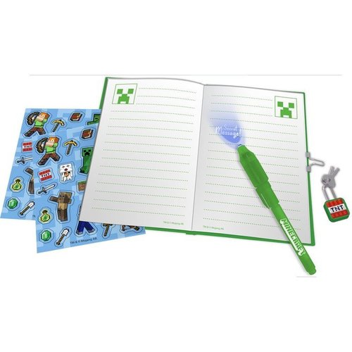 Diario Con Bolígrafo Mágico Minecraft