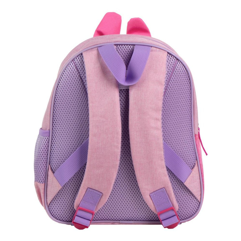 Mochila Guarderia Minnie Rosa Con Rejilla Con Lazo 3D