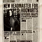 El Diario del Profeta: Nuevo director para el paño de cocina de Hogwarts. Minalima-Harry Potter