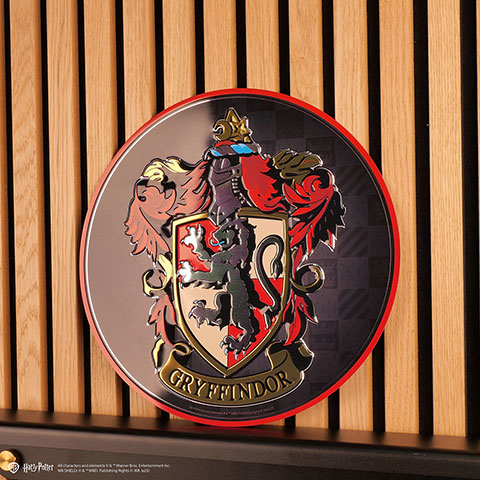 Placa redonda de aluminio Gryffindor - Harry Potter