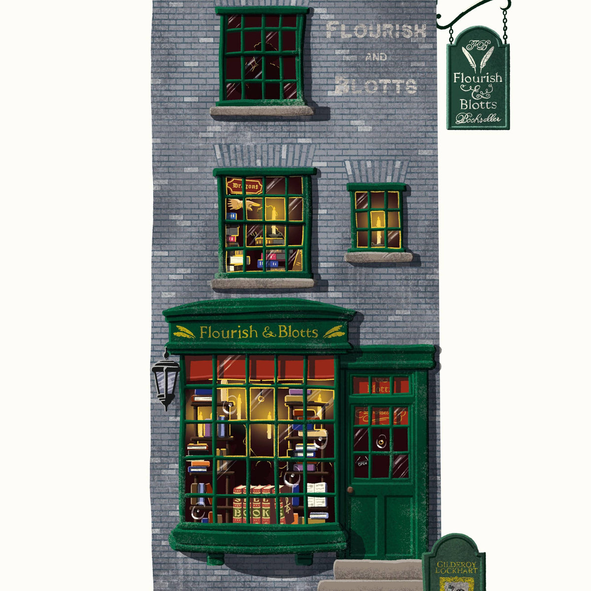 Láminas Artística Tienda de Fleury & Bott MinaLima - Harry Potter