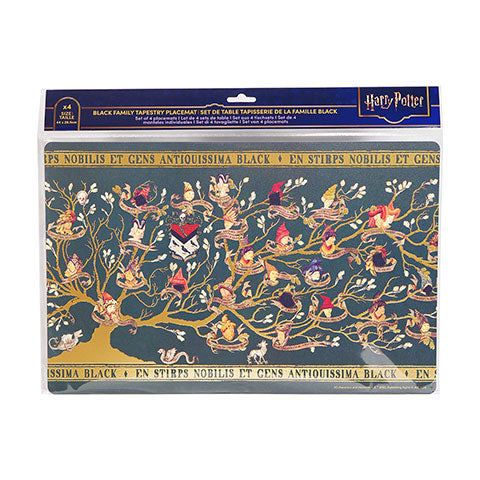 Juego de 4 manteles individuales - Familia Black - Harry Potter