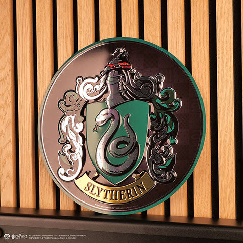 Placa redonda de aluminio Slytherin - Harry Potter