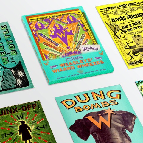 Lote de 20 postales de los hermanos Weasley. Minalima-Harry Potter