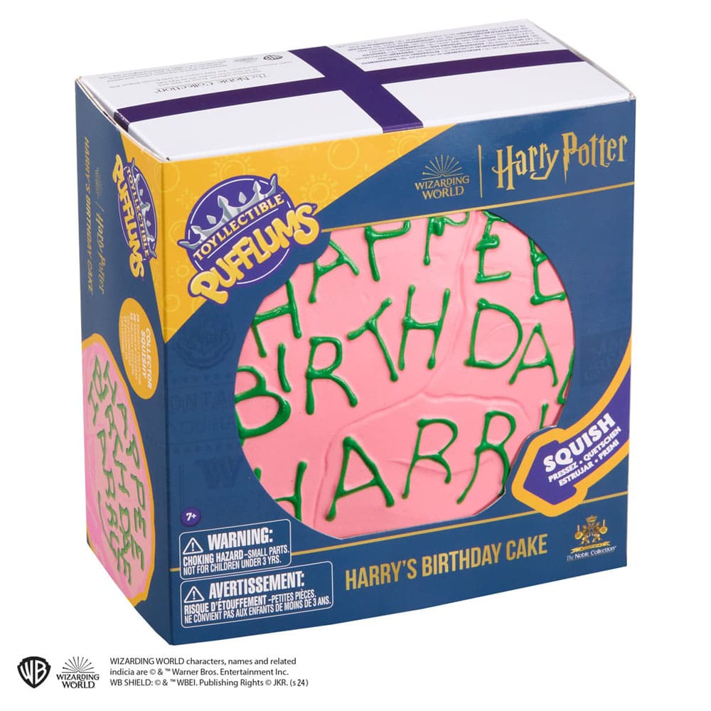 Harry Potter Figura Antiestrés Squishy Pufflums Harry Potter tarta de cumpleaños 14 cm