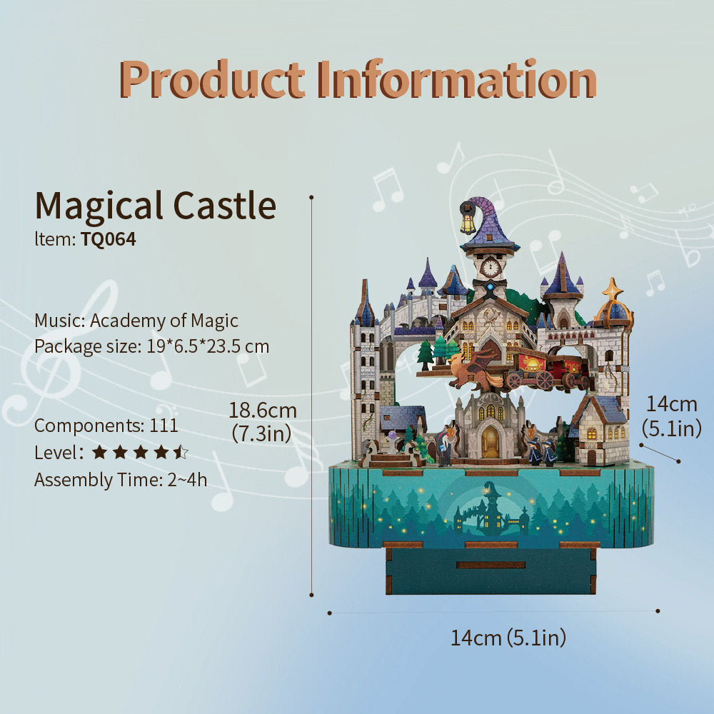 Maqueta Musical Castillo Magico Con Luz