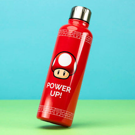 Botella acero inoxidable Power Up Super Mario Nintendo