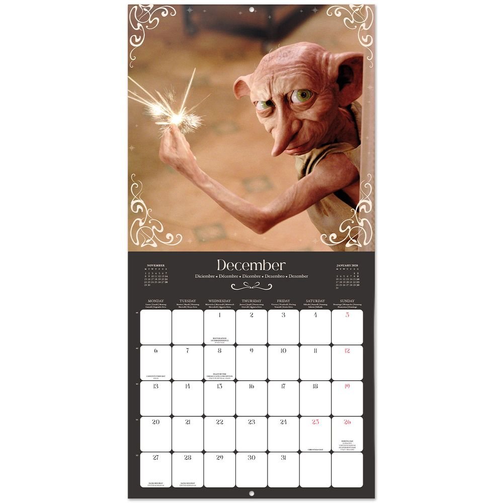 Calendario 2027 30X30 Harry Potter Películas