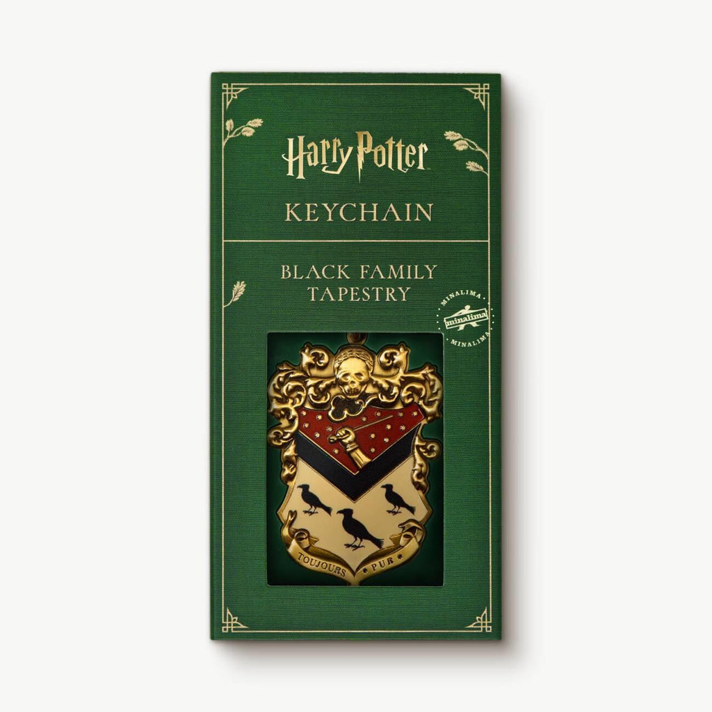 Llavero de tapiz negro de MinaLima - Harry Potter
