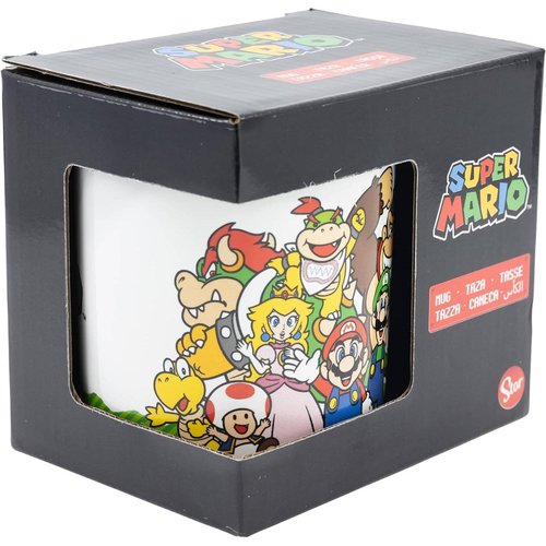Taza Ceramica 325 Ml. En Caja Regalo Super Mario Group
