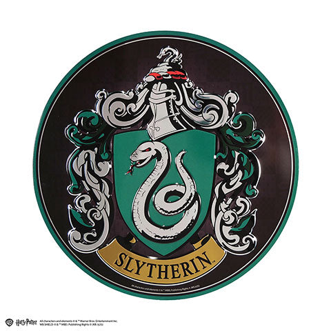 Placa redonda de aluminio Slytherin - Harry Potter