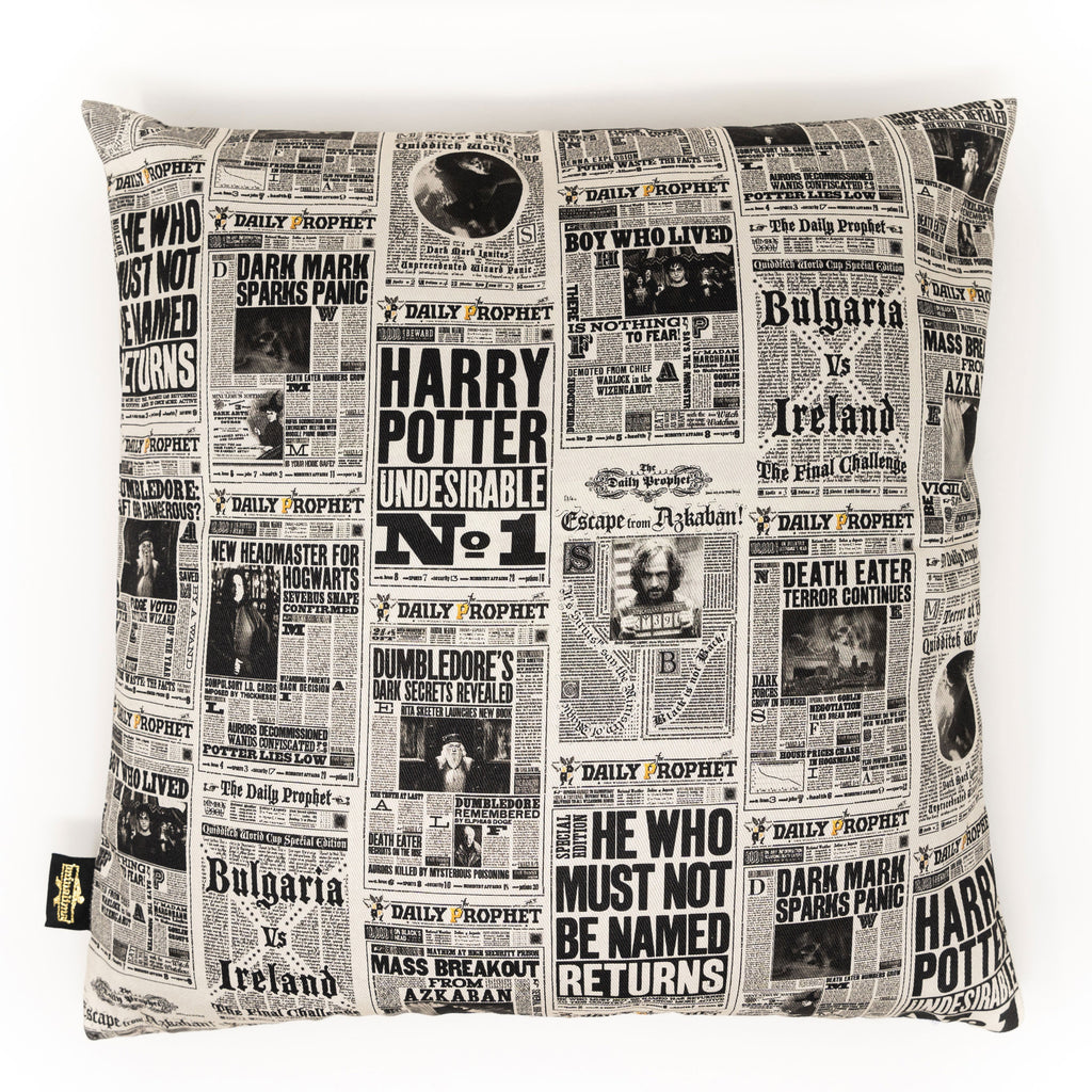 Funda de cojín 100% algodón, Gazeta Mágica - MinaLima-Harry Potter