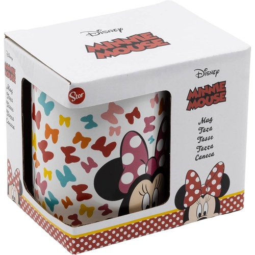 Taza Cerámica 325 Ml En Caja Regalo Minnie So Edgy Bows