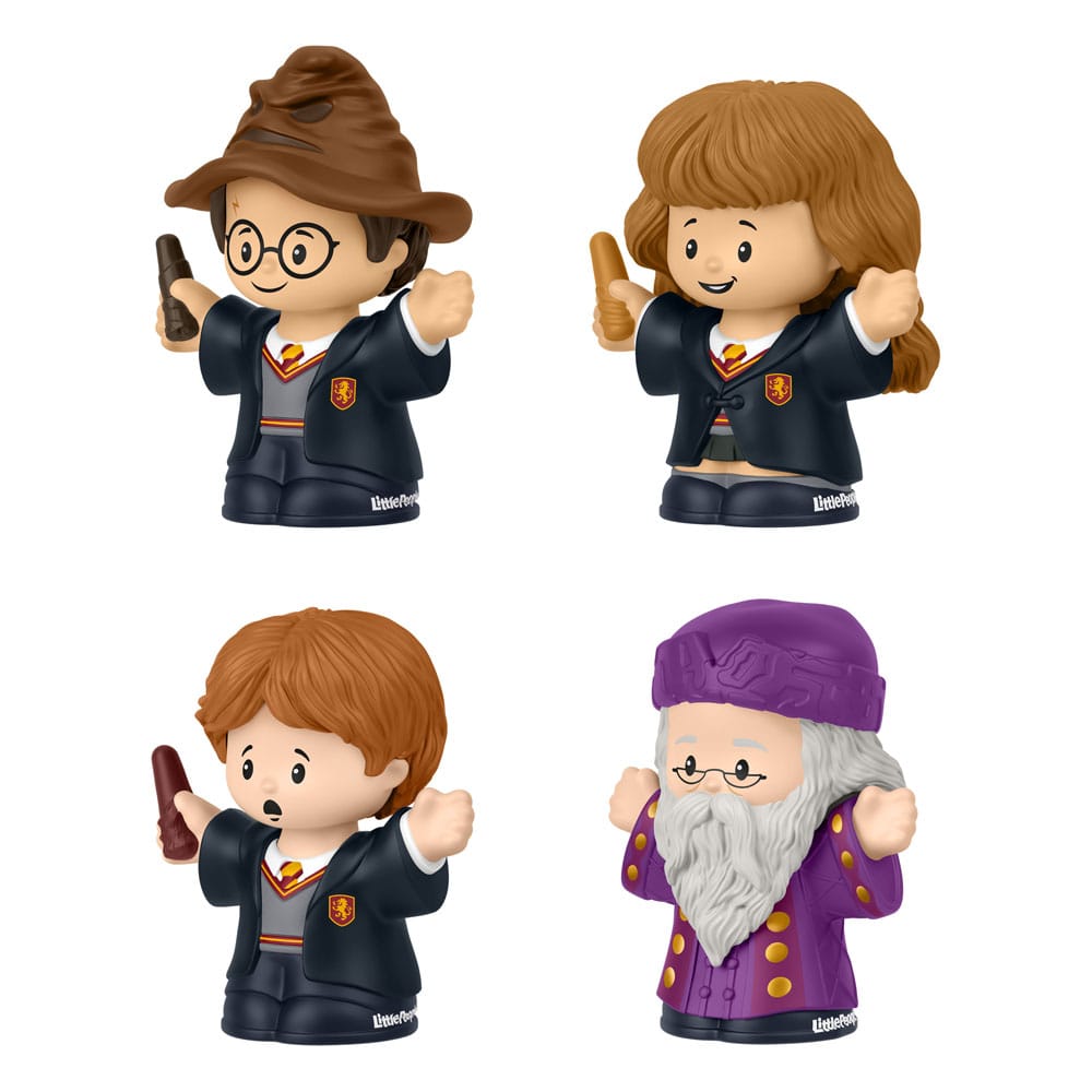 Harry Potter Pack de 4 Minifiguras Fisher-Price Little People Collector Piedra Filosofal 6 cm