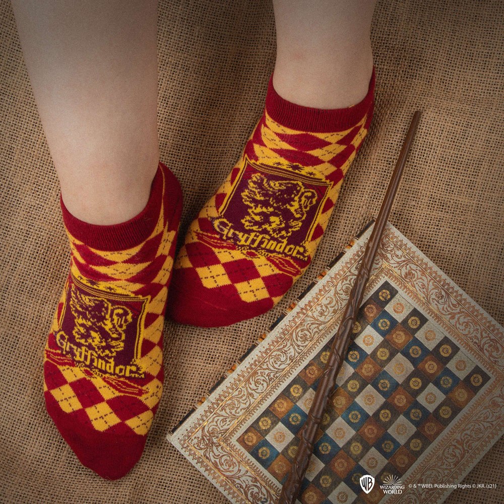 Harry Potter Pack de 3 Pares de calcetines tobilleros Gryffindor