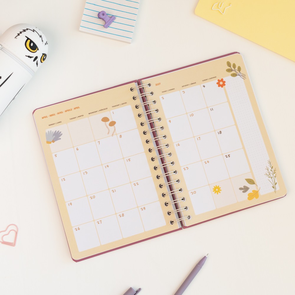 Agenda Escolar 2026/2027 Semana Vista A5 12 Meses Harry Potter