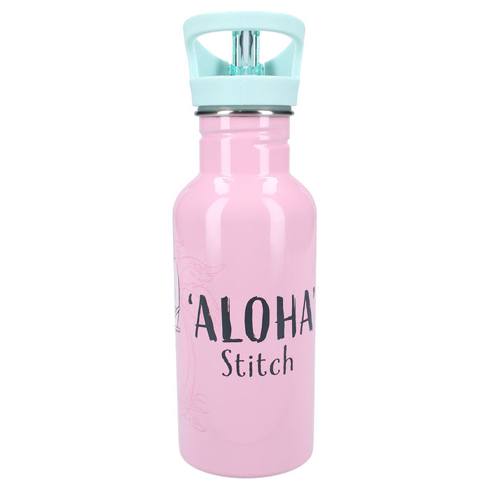 Botella Aluminio Termica Con Pajita 500Ml Stitch Take A Sip