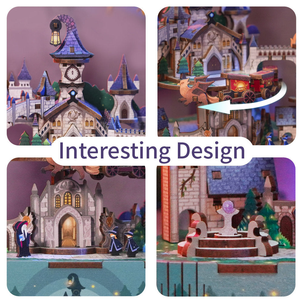 Maqueta Musical Castillo Magico Con Luz