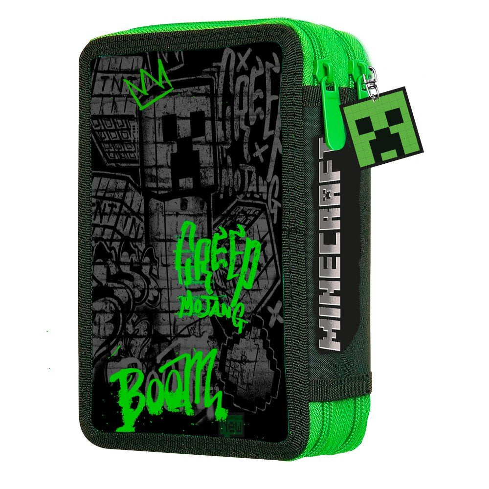 Estuche 2 Cremalleras Minecraft