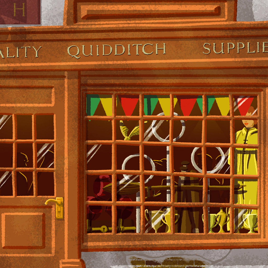 Lámina Artística Tienda de Accesorios de Quidditch MinaLima - Harry Potter