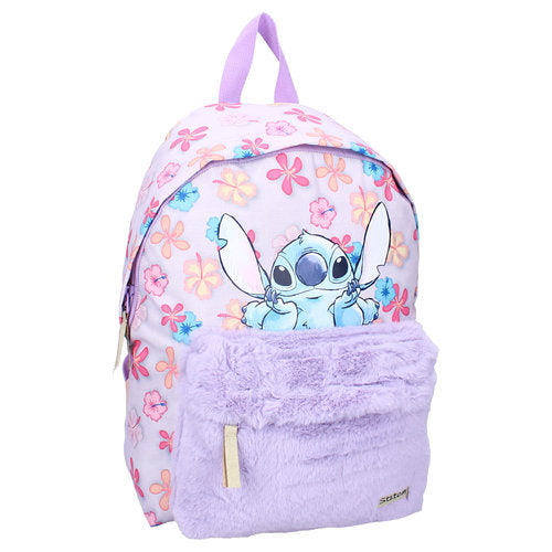 Mochila Infantil Con Bolsillo 36Cm Peluche Stitch Fantasy