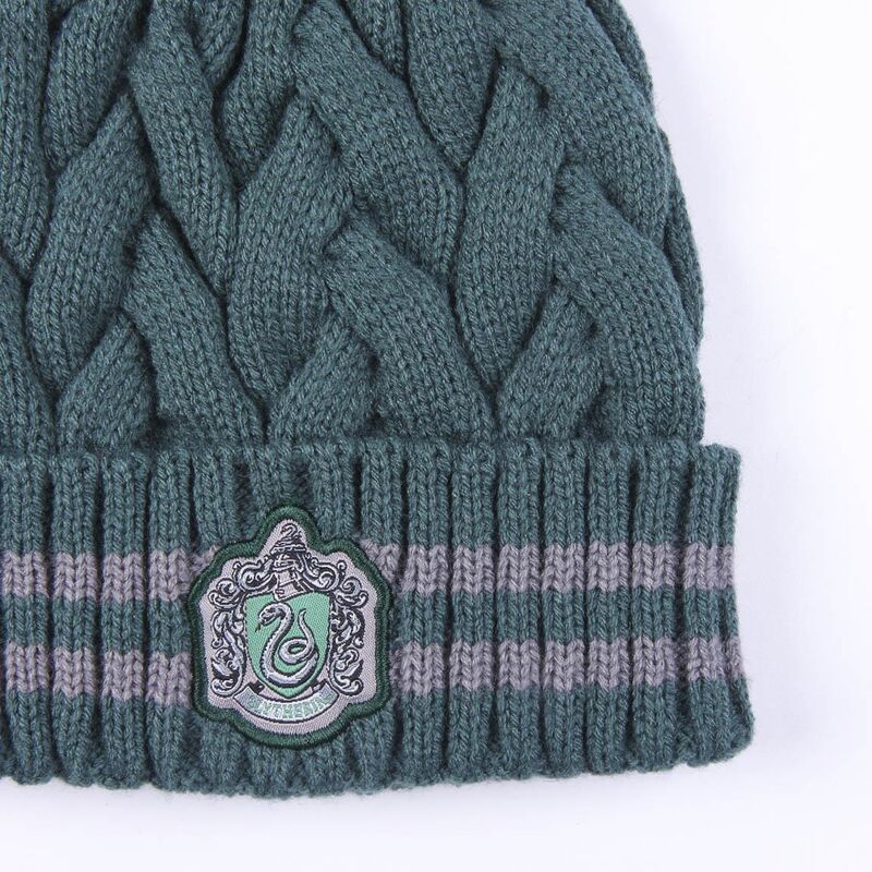 Gorro tricot pompom Slytherin talla única