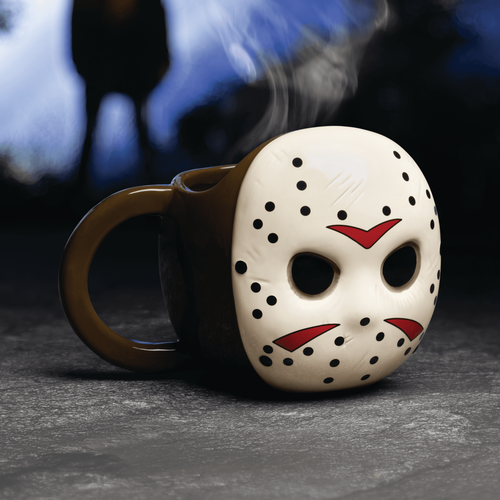 Taza de desayuno Viernes 13 forma Máscara Jason