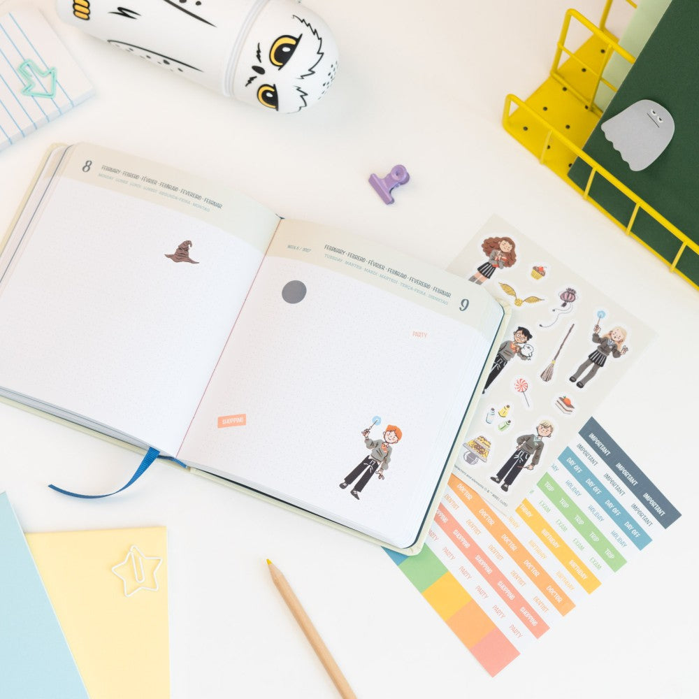 Agenda Escolar 2026/2027 Dia Pagina M Con Lomo 11 Meses Harry Potter
