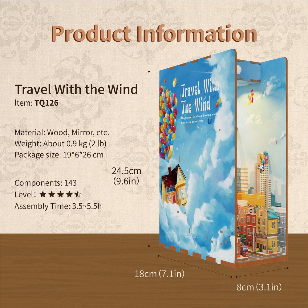 Maqueta Book Nook Con Luz Up Travel With The Wind