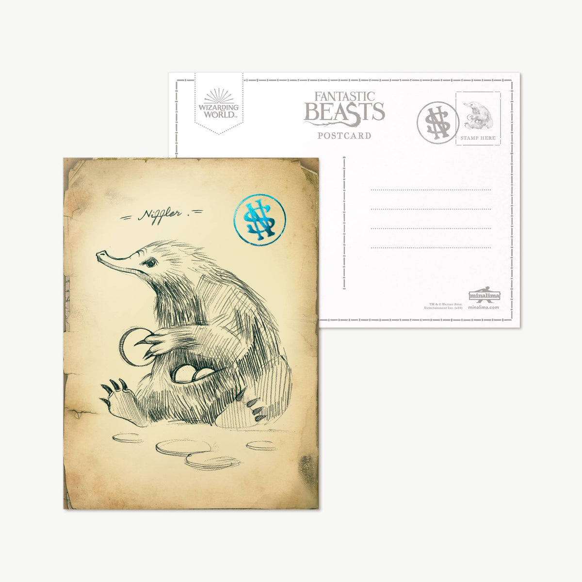 Postales misteriosas - Serie 01 El diario de campo de Newt Scamander. Minalima-Harry Potter