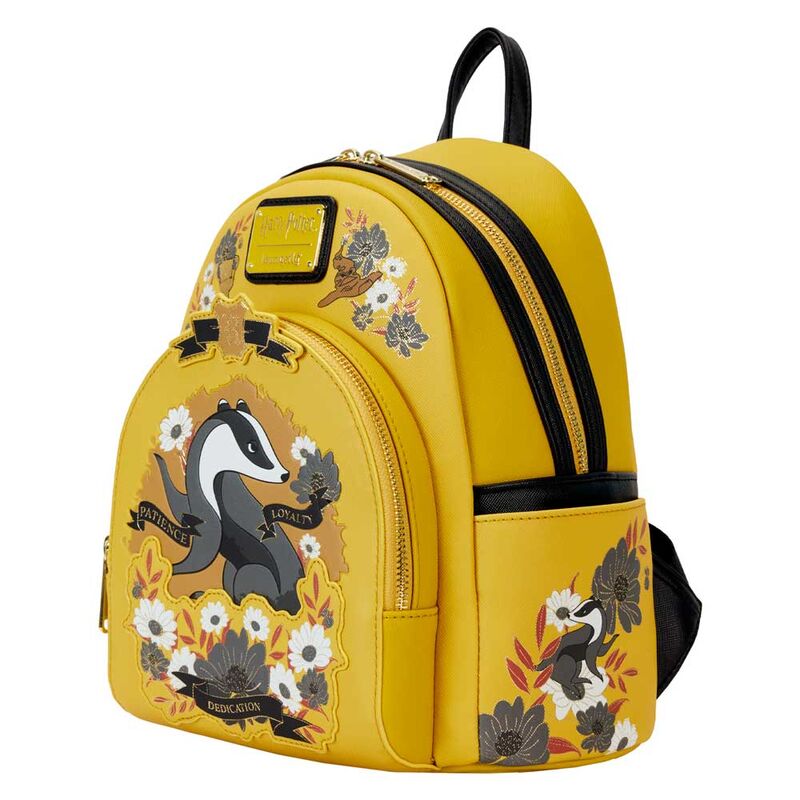 Mochila Hufflepuff House Floral Harry Potter Loungefly 26cm