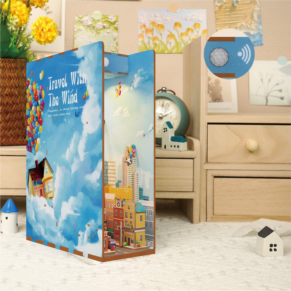 Maqueta Book Nook Con Luz Up Travel With The Wind