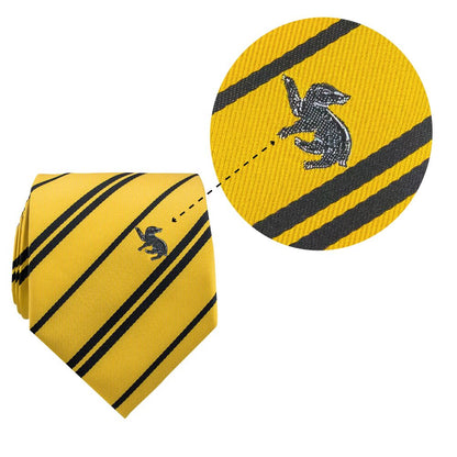 Corbata + Pin Licencia Harry Potter Hufflepuff