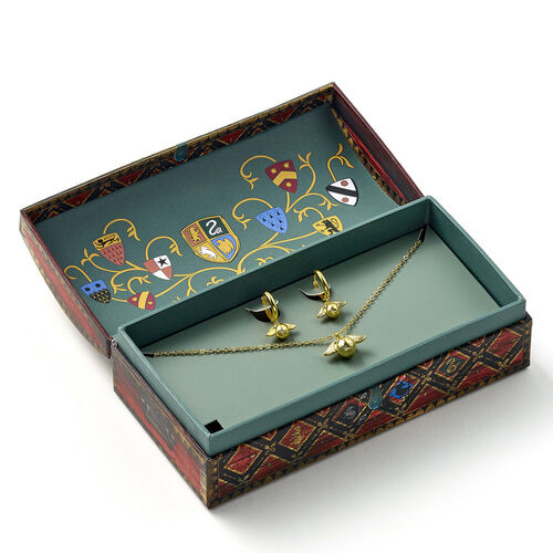 Set Colgante + pendientes Snitch Dorada Harry Potter