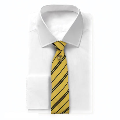 Corbata + Pin Licencia Harry Potter Hufflepuff