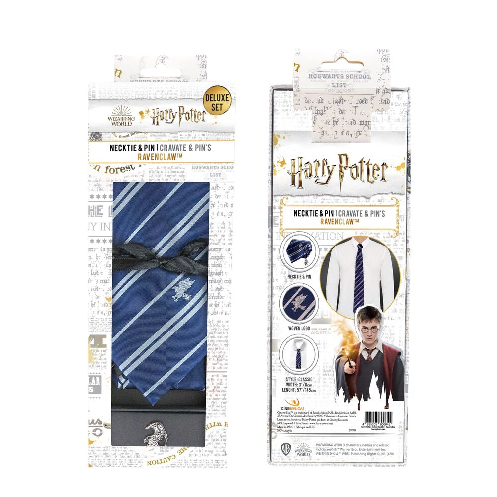 Corbata + Pin Licencia Harry Potter Ravenclaw