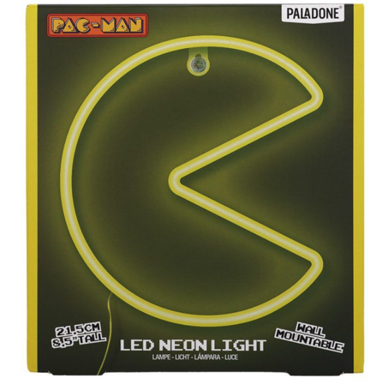 Lámpara LED estilo neón Pac-Man para pared