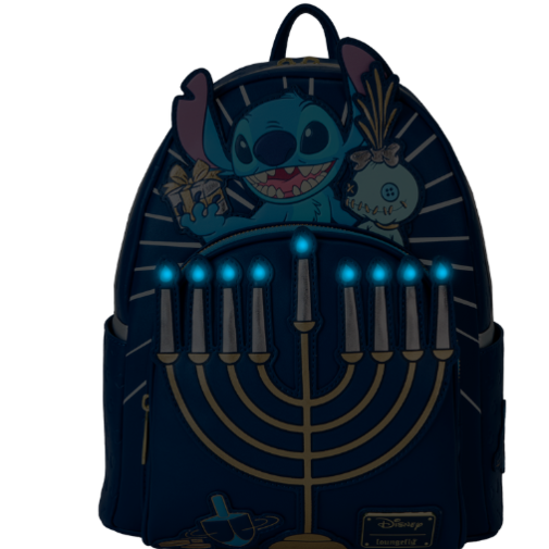 Mini Mochila Stitch y Scrump con la Menorah