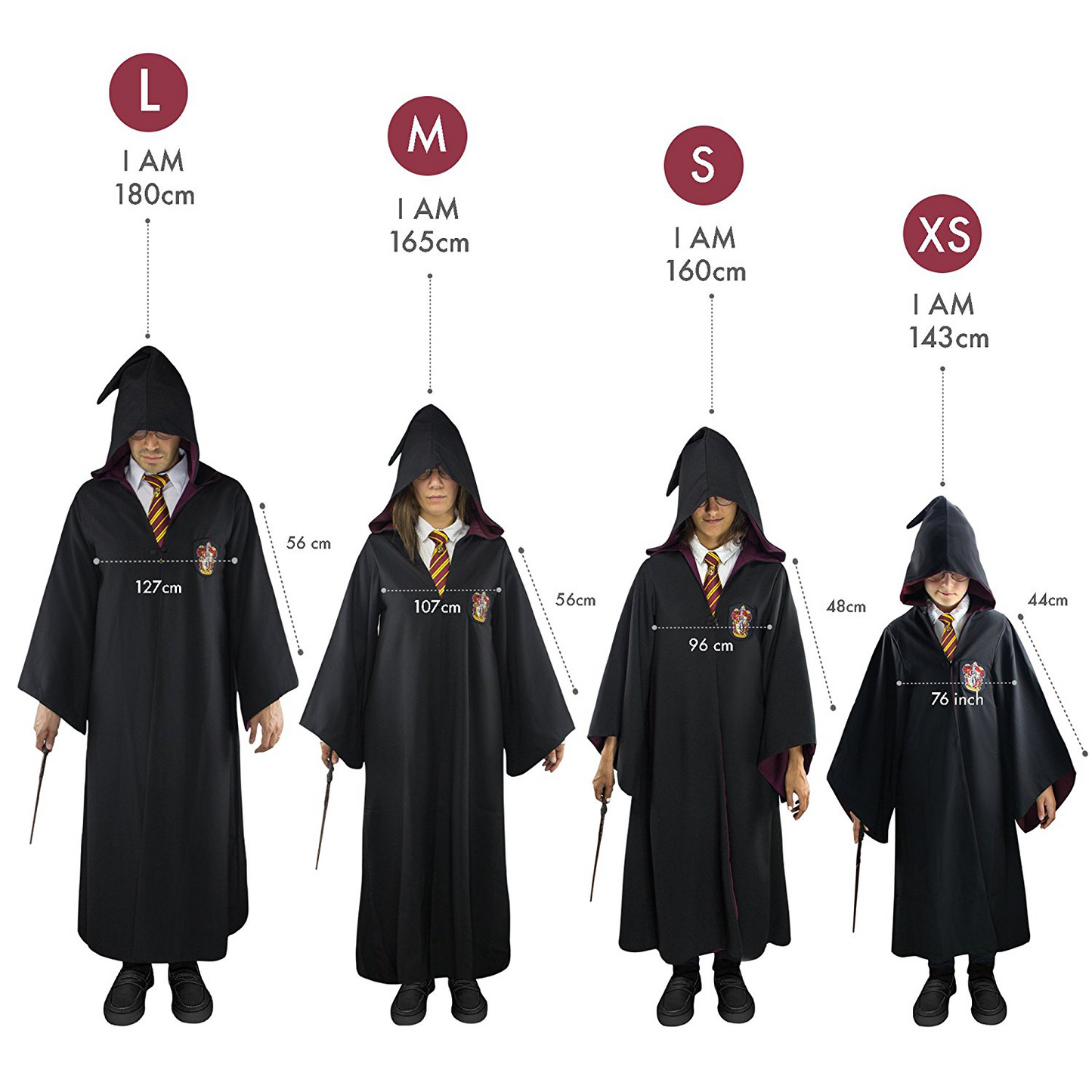 Harry Potter Túnica de Mago Gryffindor XL