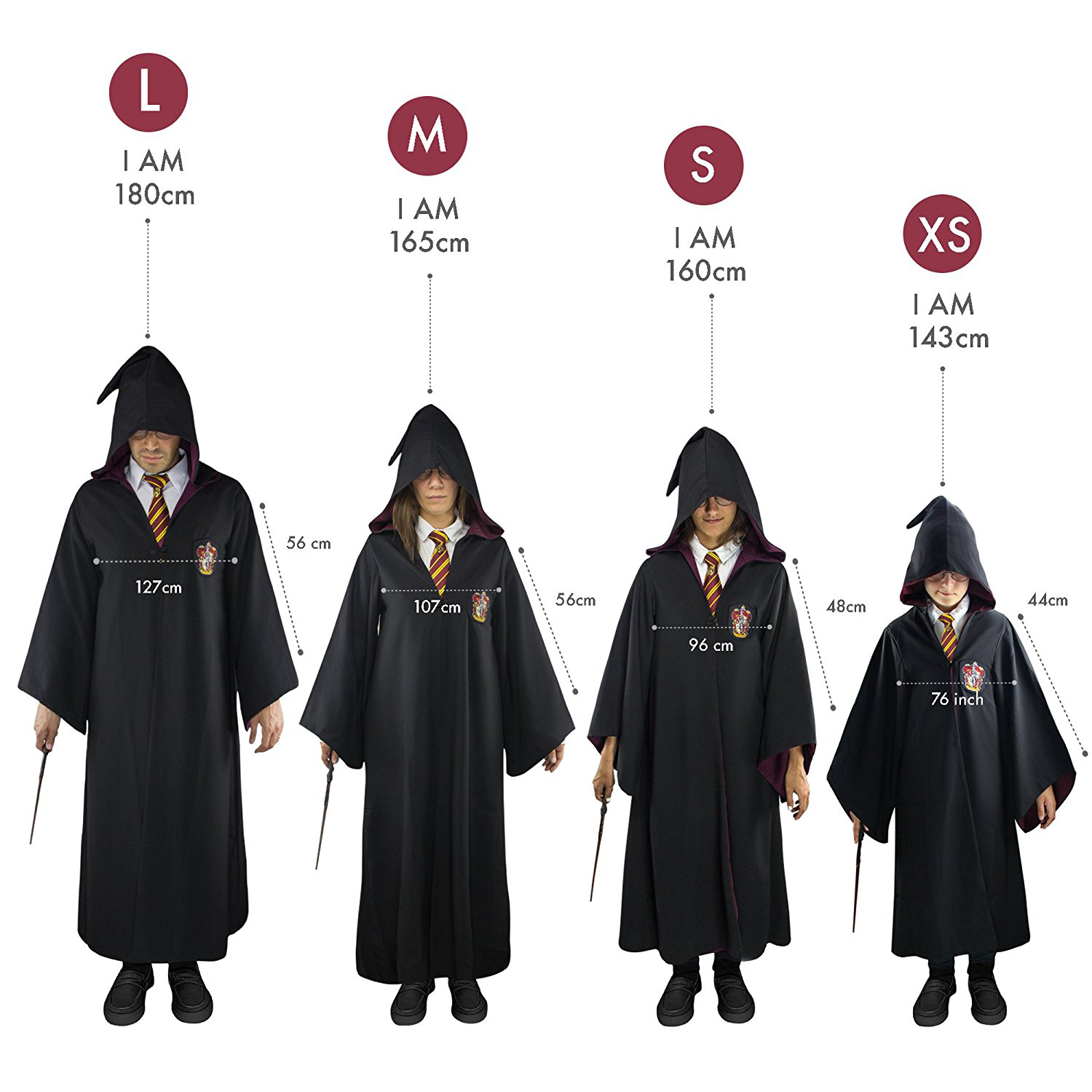 Harry Potter Túnica de Mago Gryffindor S