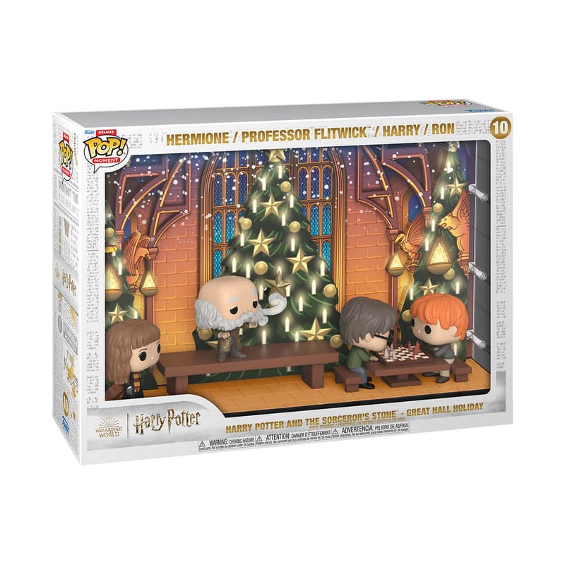 (PRE VENTA) Harry Potter Pack de 4 POP Moments Deluxe Vinyl Figuras Great Hall Holiday